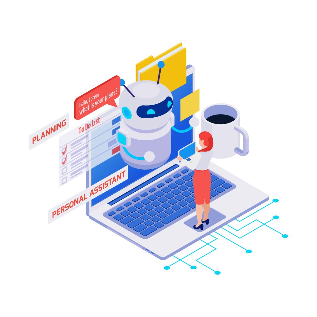 16717141 2002.i039.010 chatbot messenger ai isometric set 07