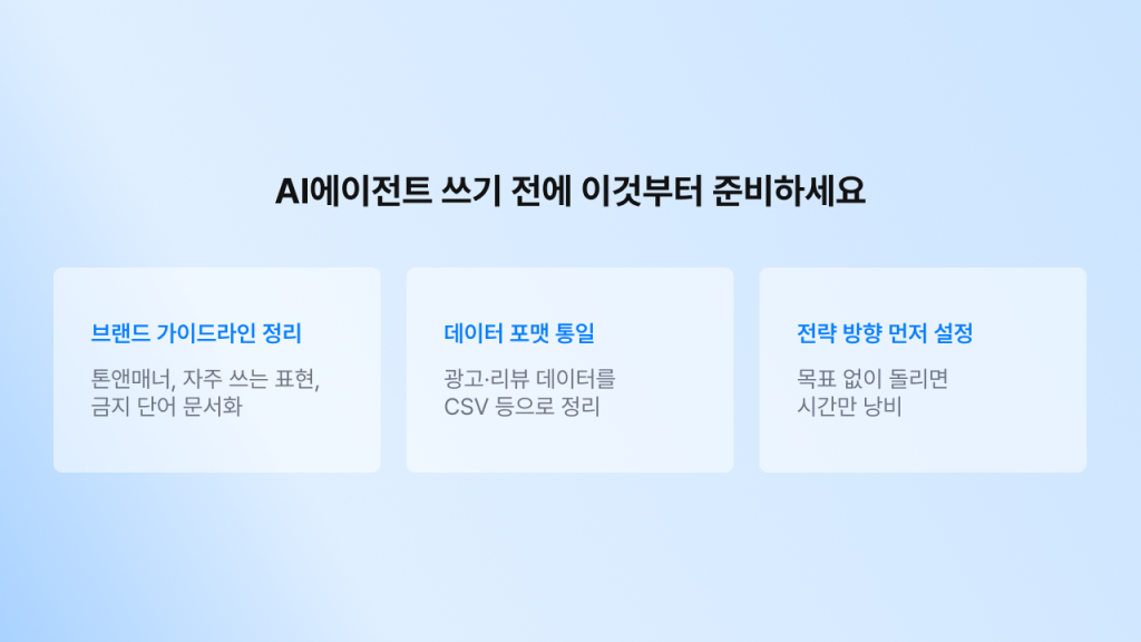 AI에이전트 도입 전 필수 준비물 3가지 체크리스트