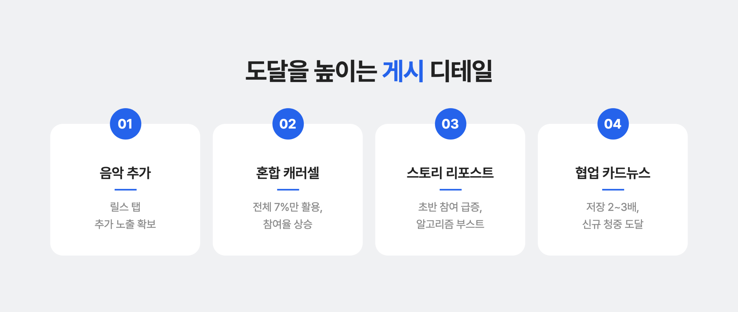 도달을 높이는 게시 디테일