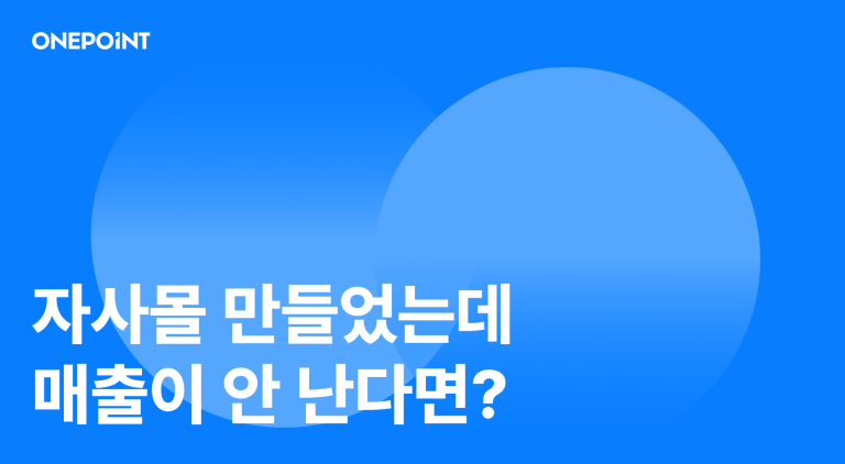 자사몰 전환이 안 나오는 이유 썸네일